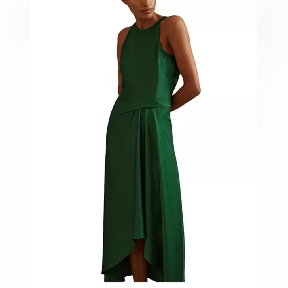 NWT Reiss Green High/Low Cocktail Dress - US size 0 - Picture 3 of 16